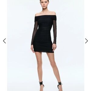 Alice + Olivia Isadola Off the Shoulder Mini Dress